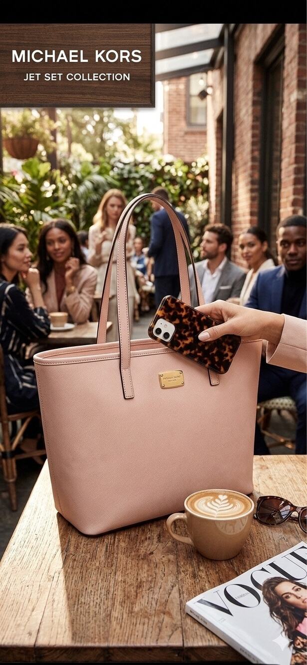 Michael Kors Jet Set Carryall Tote - Blush Pink - Authenticated